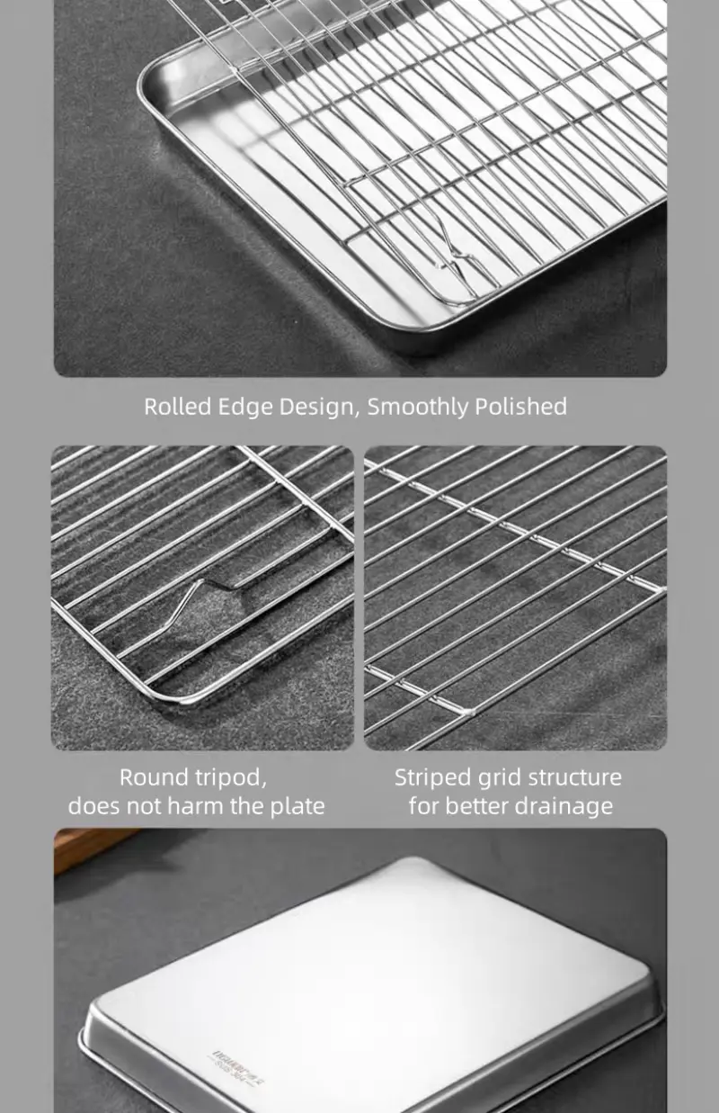 Stainless Steel Shallow Square Plates-detail (12)