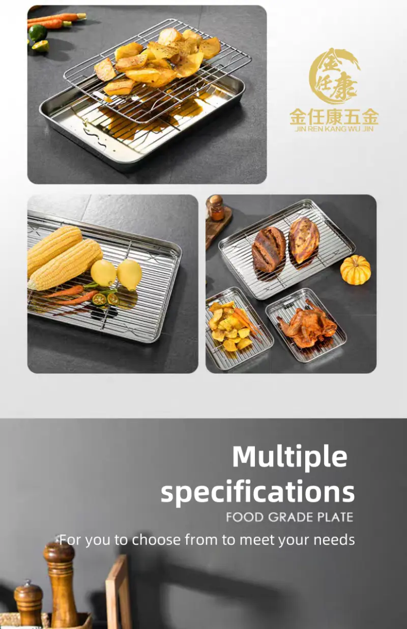 Stainless Steel Shallow Square Plates-detail (6)