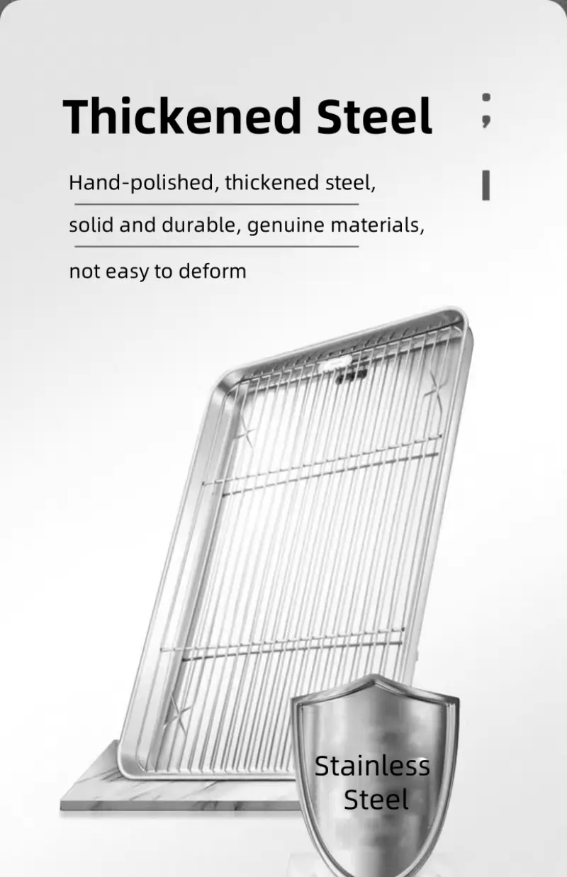 Stainless Steel Shallow Square Plates-detail (8)