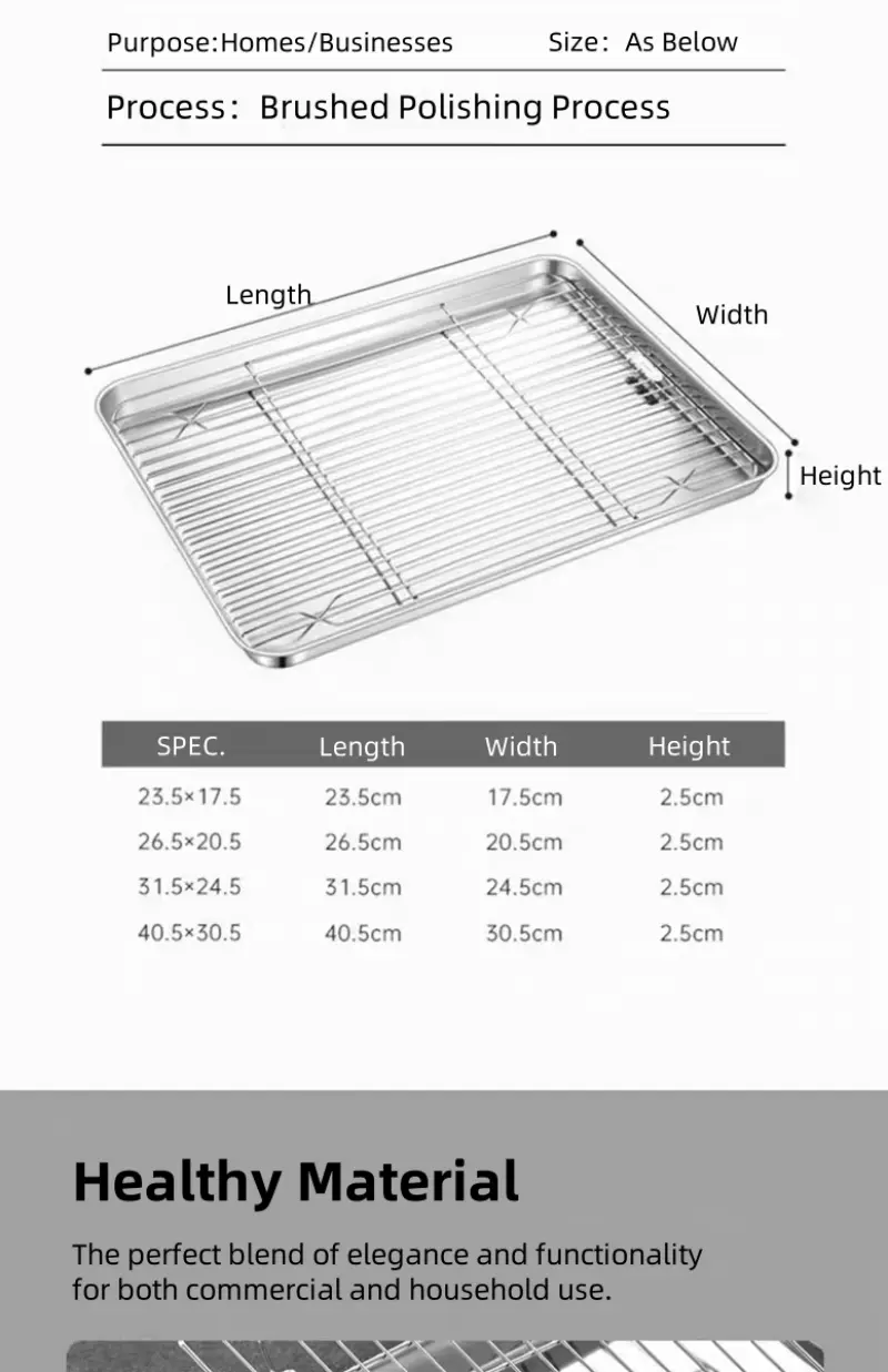 Stainless Steel Shallow Square Plates-detail (11)